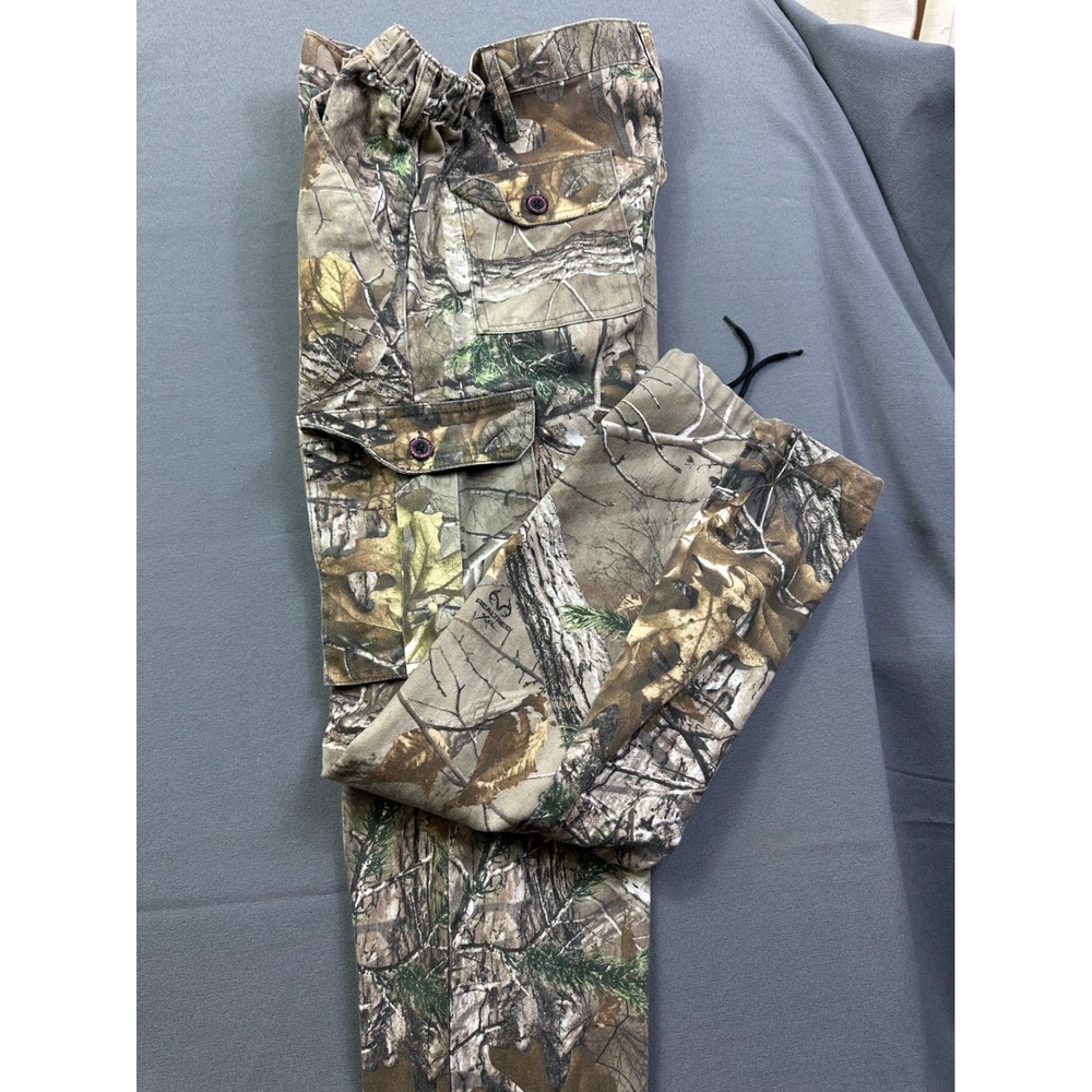 Realtree Xtra Camo Cargo Pants Men's Medium Pink Logo Hunting Trousers 4622-5-C2
